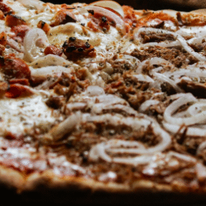 Steak pizza Steak, extra cheese & onions
